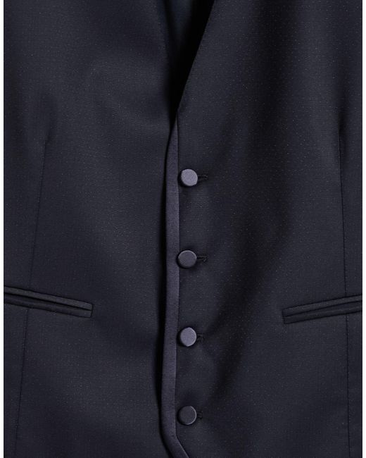 Tonello Blue Tailored Vest Virgin Wool, Elastane for men