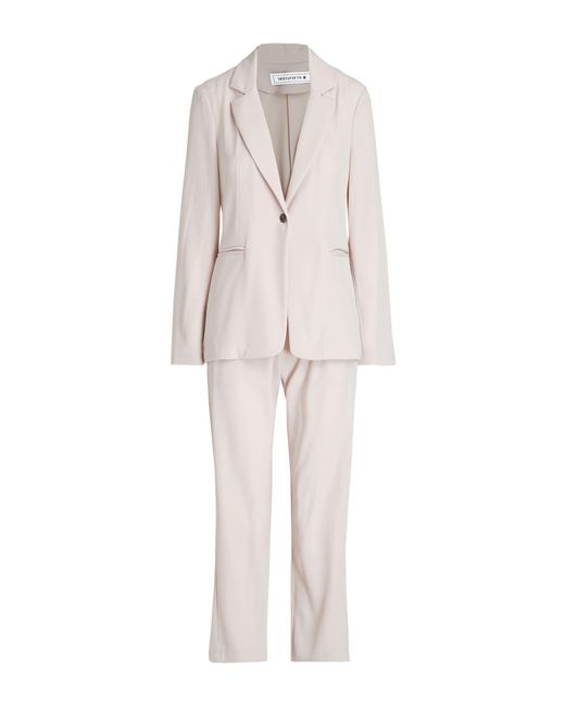 Shirtaporter White Suit Polyester, Elastane