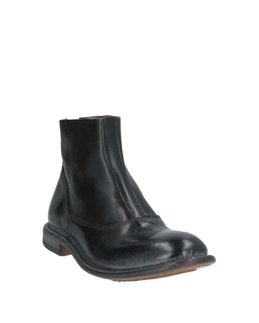 Moma Black Ankle Boots Leather