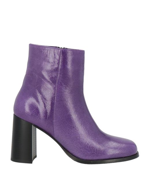 Tosca Blu Purple Ankle Boots Leather
