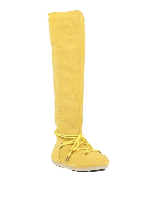 MOON BOOT x GCDS Yellow Boots