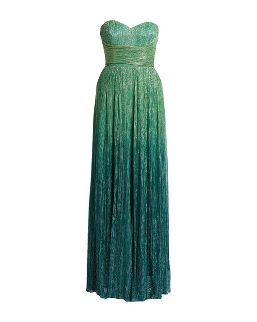 SILENCE LIMITED Green Maxi Dress Polyester, Metal