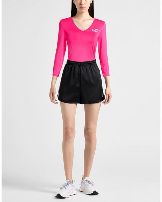 EA7 Pink T-Shirt Polyester, Elastane