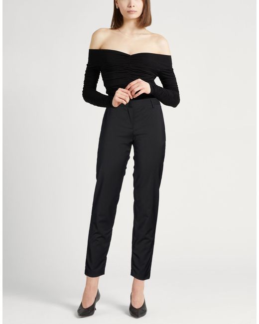 Tonello Black Pants Virgin Wool, Mohair Wool, Polyamide, Elastane
