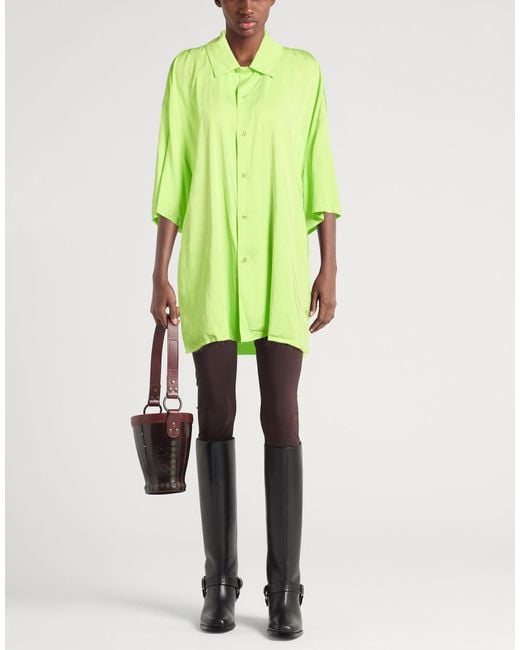 Martine Rose Green Lime Shirt Polyester, Elastane