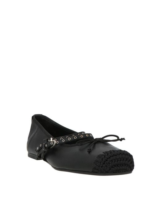 Castaner Black Ballet Flats