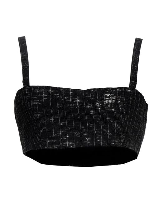 MSGM Black Top Wool, Viscose, Polyester