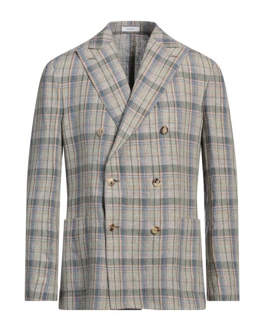 Boglioli Gray Blazer Linen for men