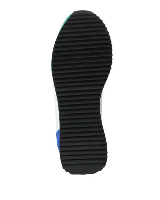 EA7 Blue Sneakers Polyamide, Cow Leather, Polyester, Polyurethane for men