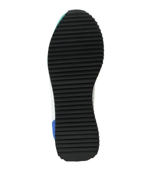EA7 Blue Sneakers Polyamide, Cow Leather, Polyester, Polyurethane for men