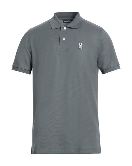 Polo Psycho Bunny de hombre de color Gray