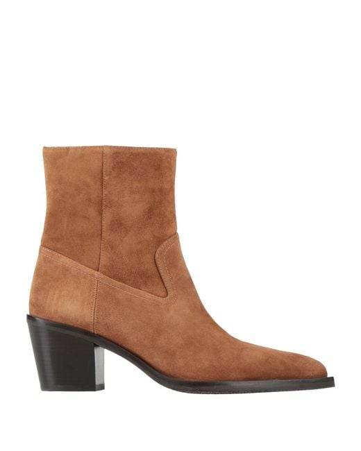 Stuart Weitzman Brown Camel Ankle Boots Leather