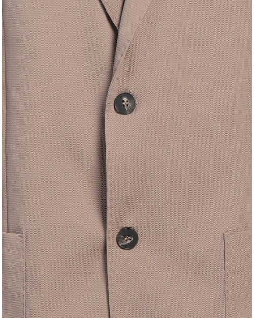 Massimo Rebecchi Brown Blazer Polyester, Viscose, Elastane for men
