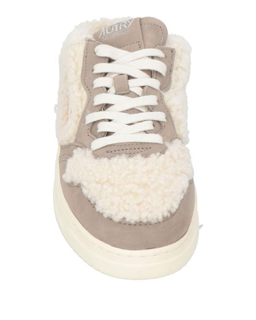 Autry Natural Sneakers Leather, Shearling for men