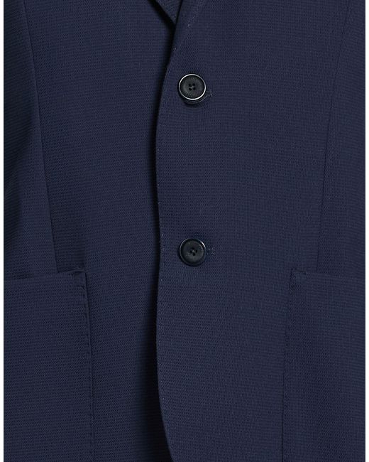Barbati Blue Blazer Polyester, Viscose, Elastane for men