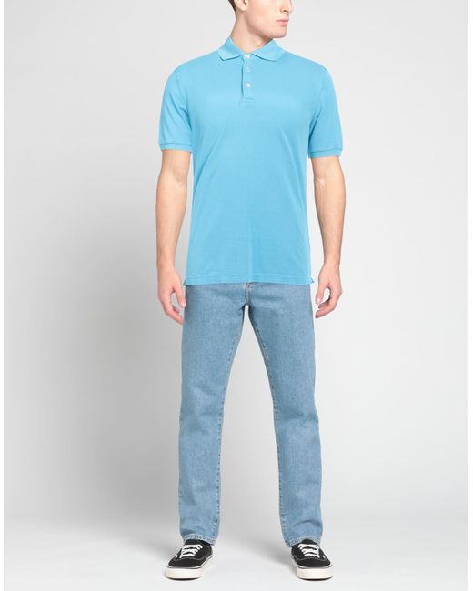 Fedeli Blue Polo Shirt for men