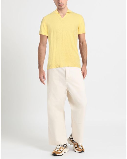 Majestic Filatures Yellow Polo Shirt for men