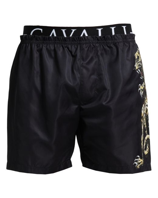 Roberto Cavalli Black Swim Trunks for men