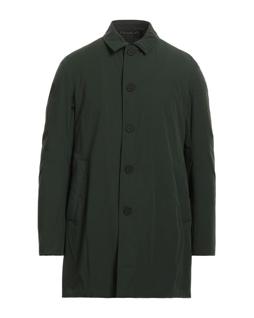 Esemplare Green Overcoat & Trench Coat for men