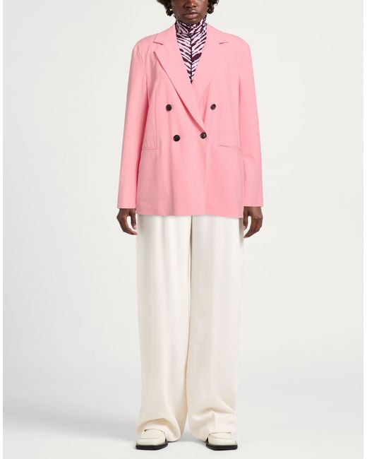 Boss Pink Blazer Recycled Polyester, Triacetate