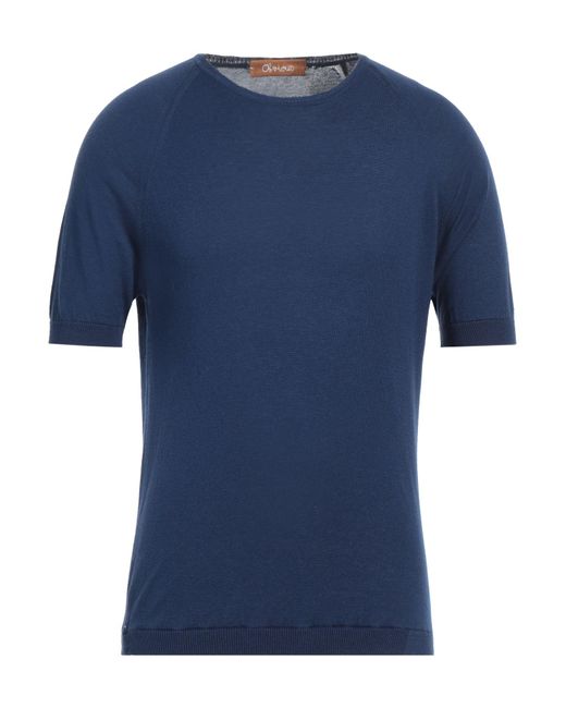 Obvious Basic Blue Sweater Cotton, Cashmere for men