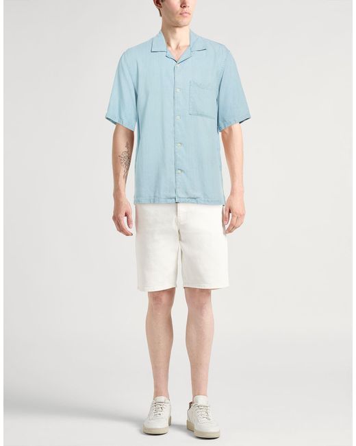 Theory Blue Denim Shirts for men