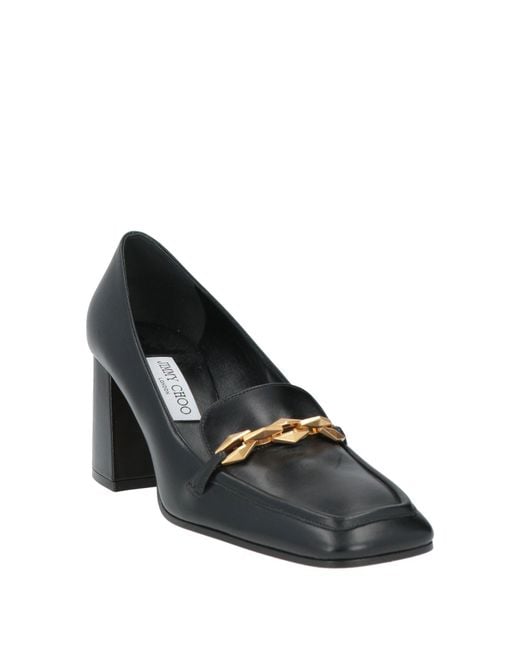 Jimmy Choo Black Loafers Calfskin