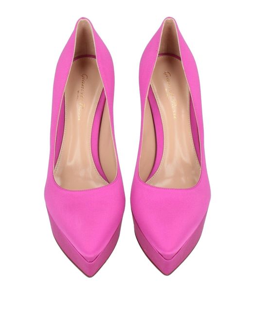 Gianvito Rossi Pink Fuchsia Pumps Textile Fibers