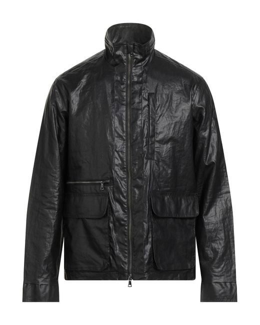 John Varvatos Black Jacket Linen, Polyamide, Viscose, Polyester for men
