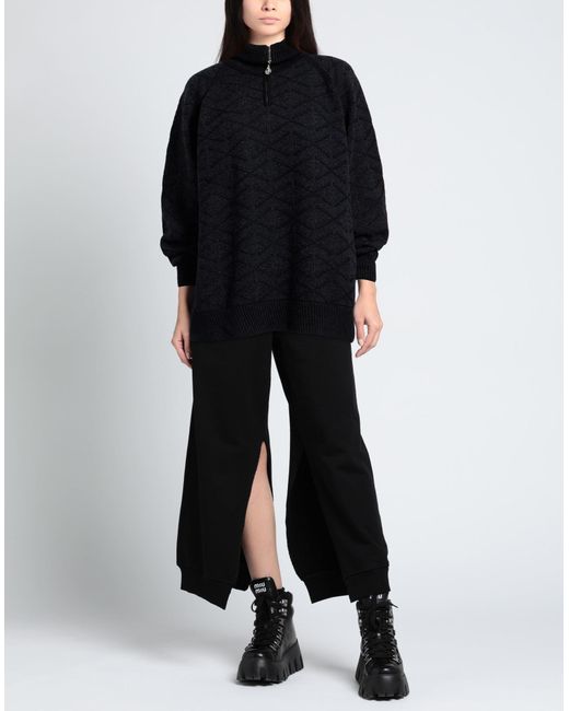 Barrie Blue Charcoal Turtleneck Cashmere, Lambswool