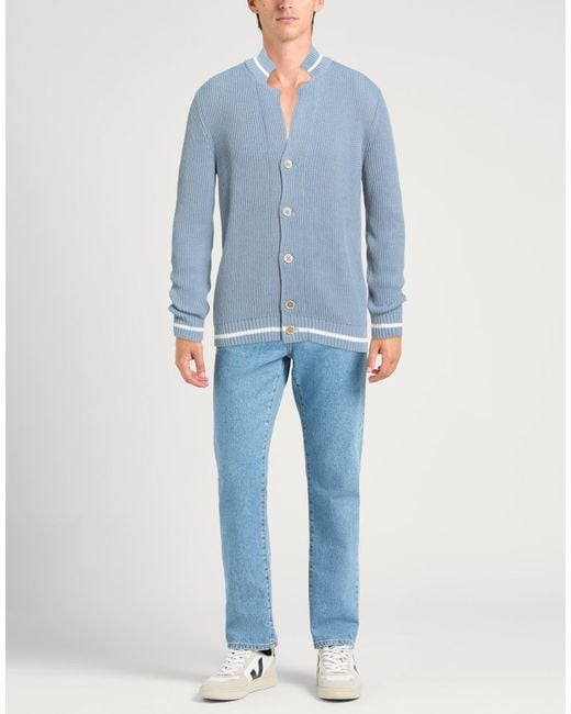 Eleventy Blue Platinum Cardigan Cotton for men