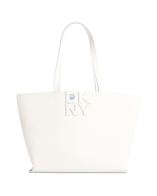 DKNY White Shoulder Bag Polyurethane