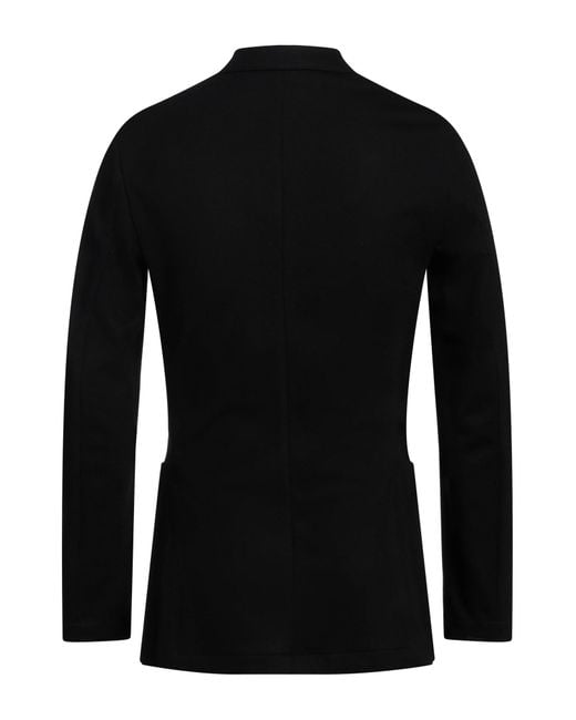 Boglioli Black Blazer Virgin Wool for men