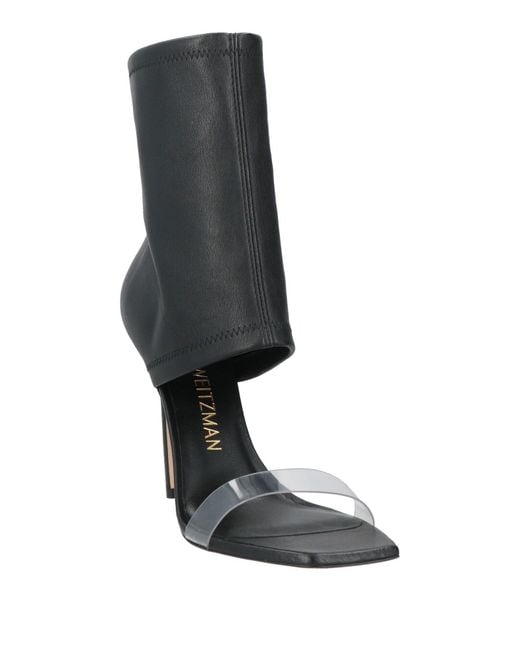 Stuart Weitzman Black Ankle Boots Leather