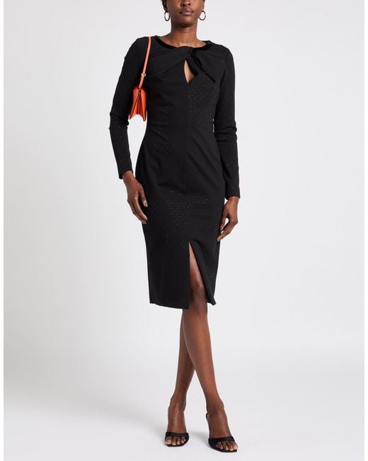Clips More Black Midi Dress Cotton, Polyamide, Elastane, Polyester