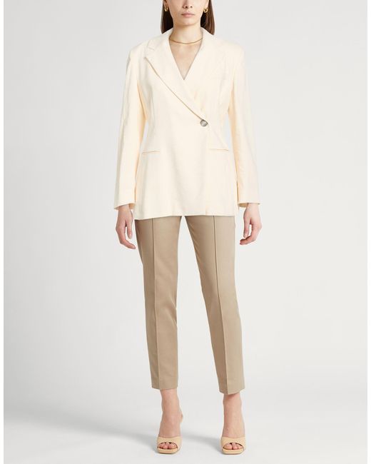 Marella Natural Blazer Viscose, Linen, Elastane