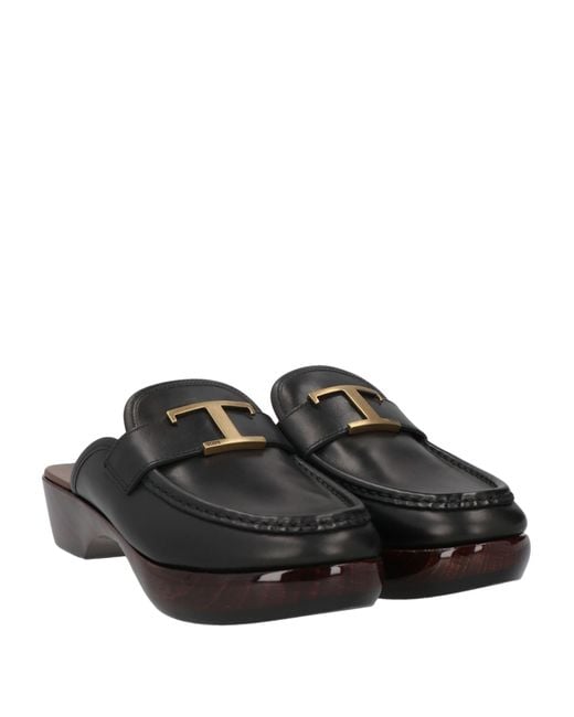 Tod's Black Mules & Clogs