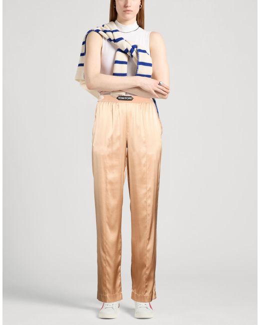 Tom Ford Natural Pants Silk, Elastane