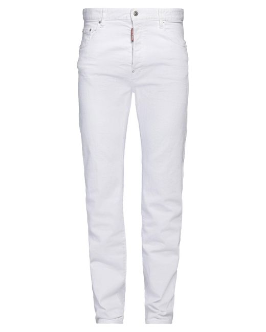 DSquared² White Straight-Leg Logo Jeans for men