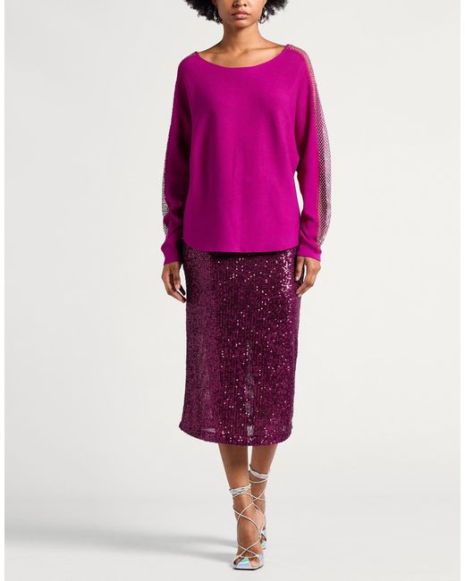 Dixie Purple Midi Skirt Polyester