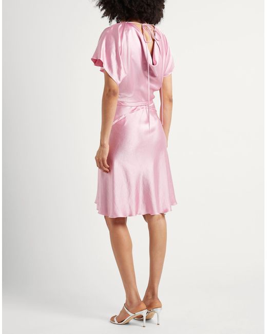 Victoria Beckham Pink Midi Dress