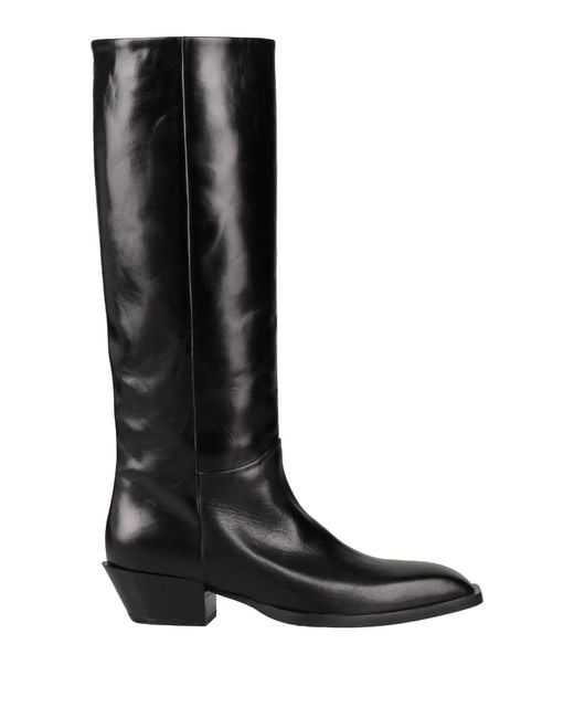 Alysi Black Boot Leather