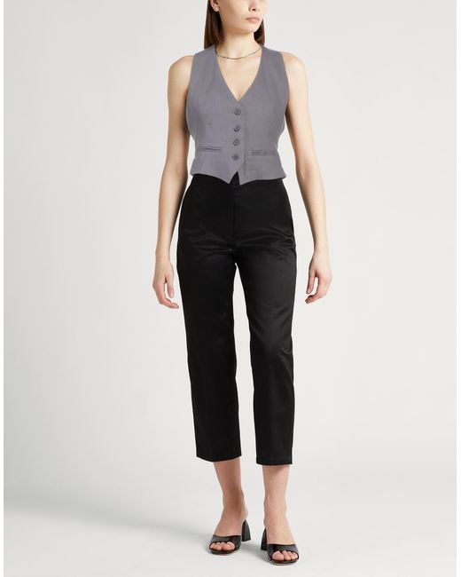Jucca Gray Tailored Vest Linen, Viscose, Elastane