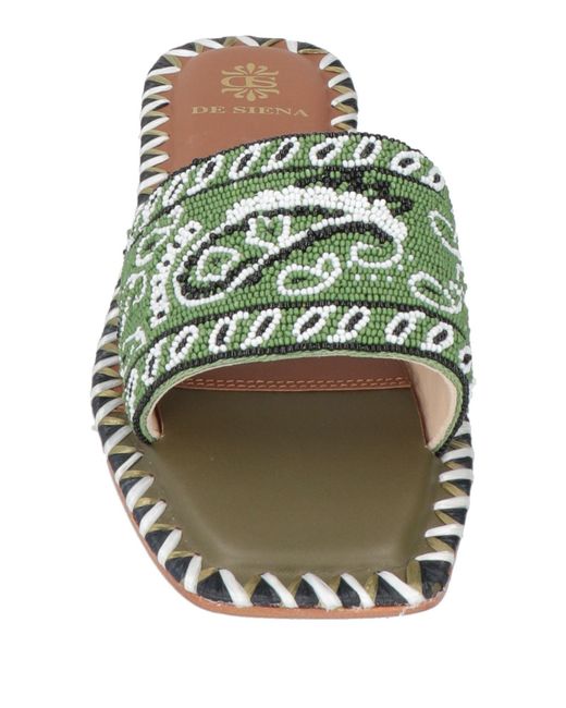 De Siena Green Sandals