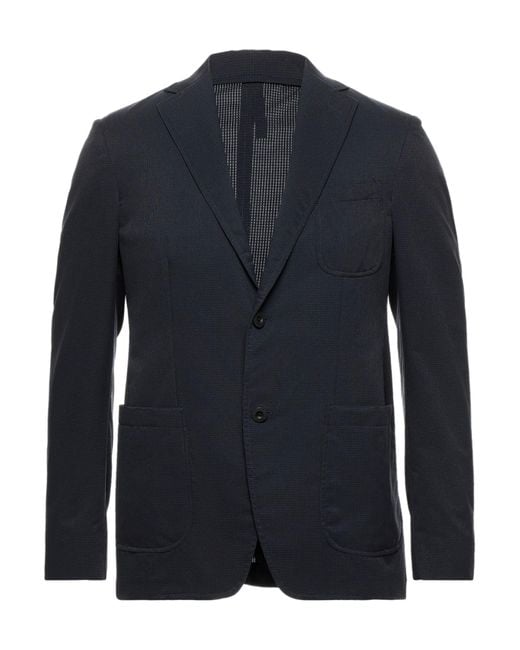 Slowear Blue Midnight Blazer Polyester, Cupro for men