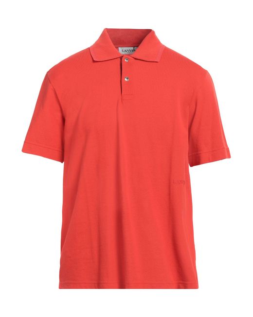 Lanvin Polo Shirt in Red for Men | Lyst