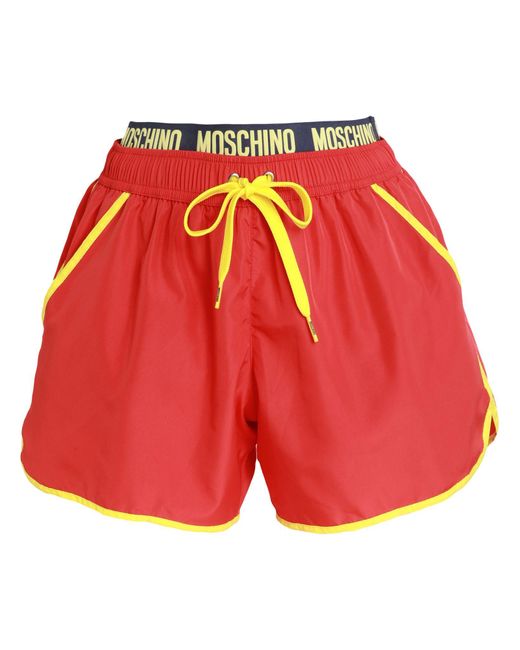 Moschino Red Beach Shorts And Trousers