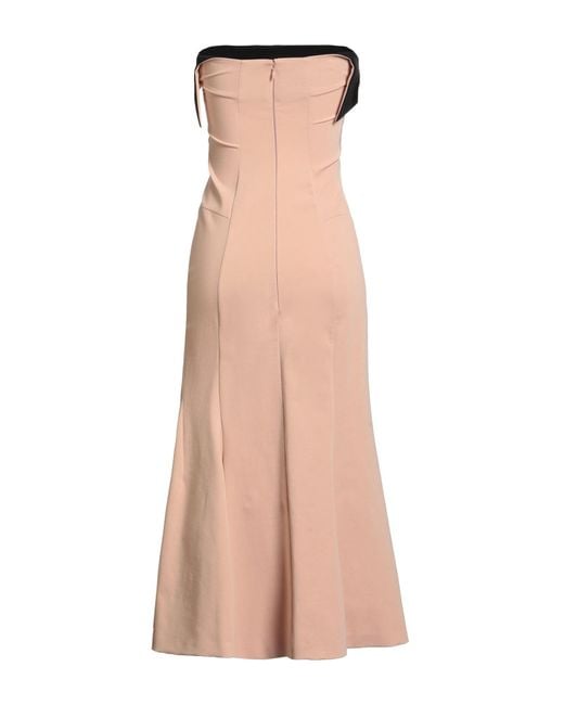 Philosophy Di Lorenzo Serafini Pink Midi Dress Cotton, Elastane