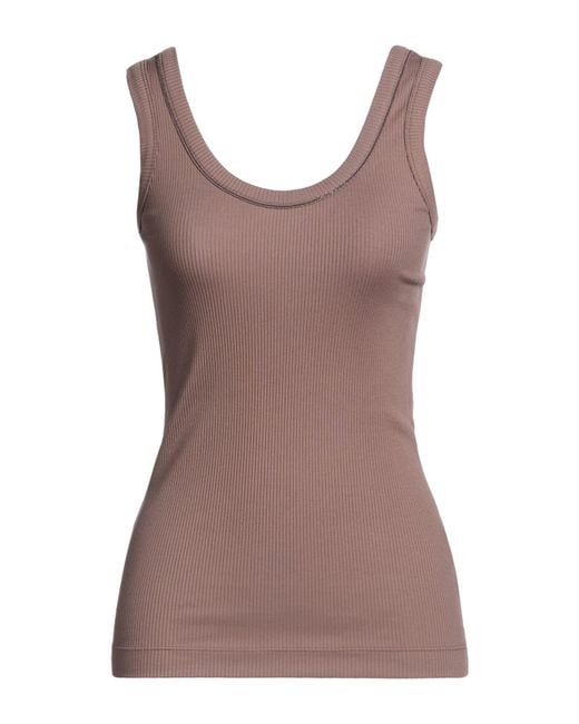 Brunello Cucinelli Brown Tank Top