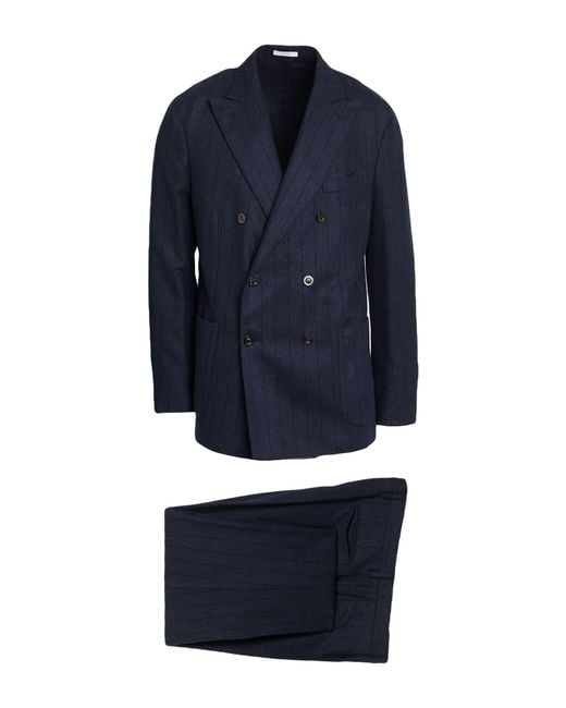 Boglioli Blue Midnight Suit Virgin Wool for men